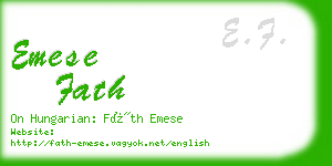 emese fath business card